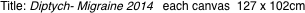 Title: Diptych- Migraine 2014 